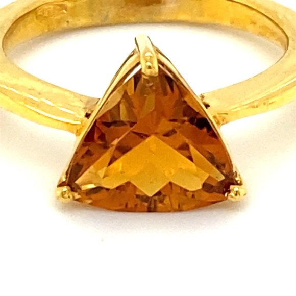 Certified Orange Tourmaline 2.75ct Solid 18K Ring - Picture 6 of 7